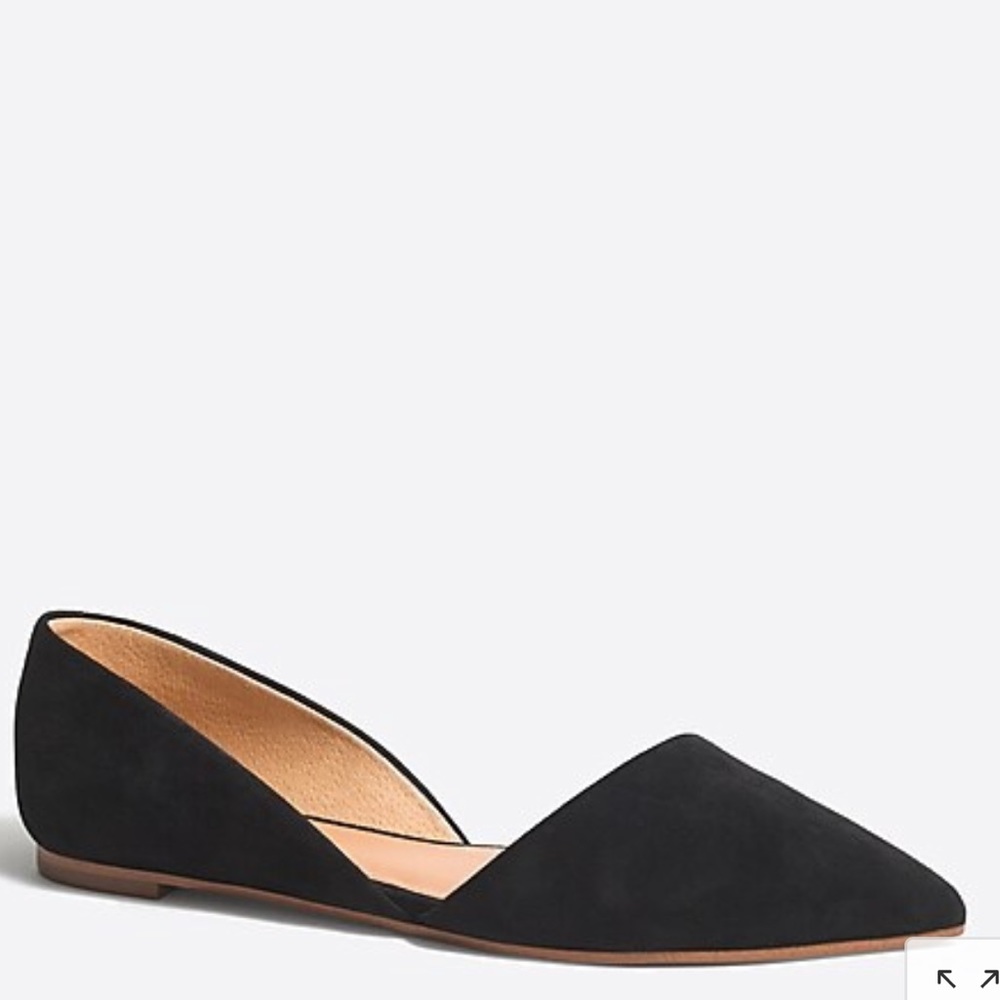 J Crew Factory Zoe Suede D’Orsay Flats